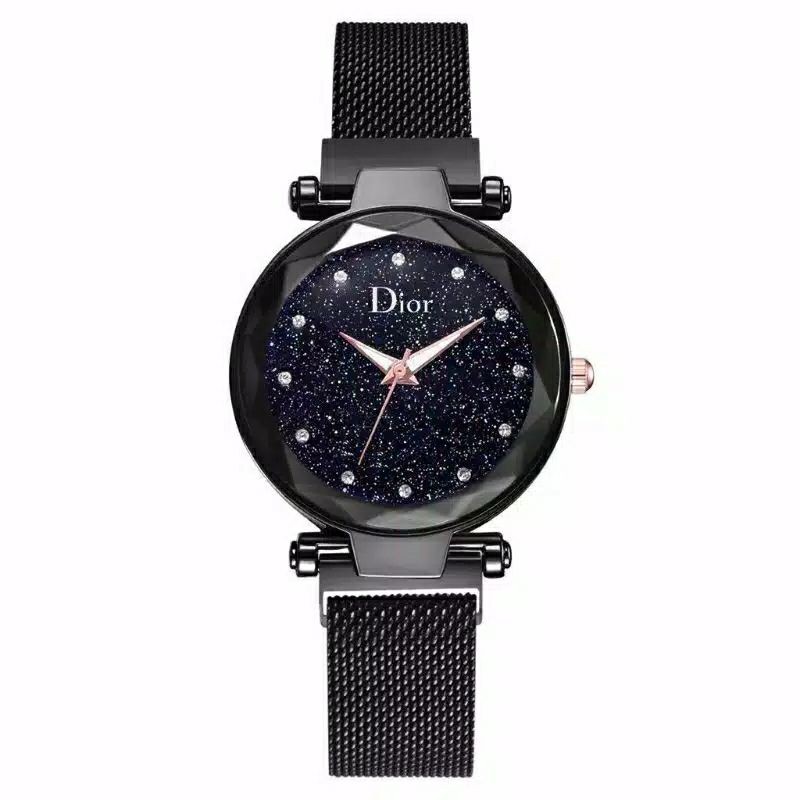 Jam wanita Rantai magnet-Hitam