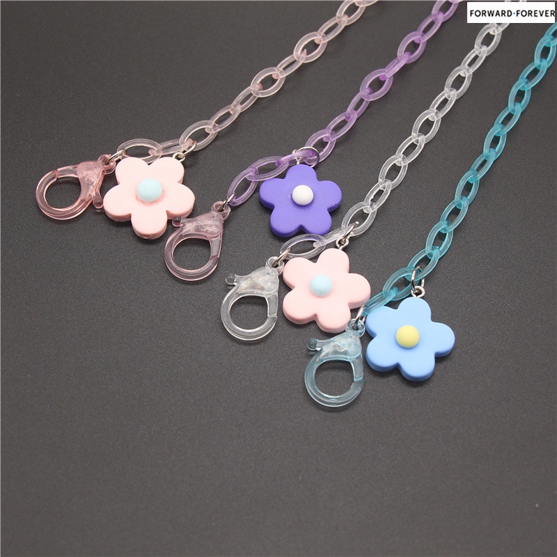 [New Product] Acrylic Transparent Mask Chain Flower Pendant Mask Anti-lost Lanyard M60067