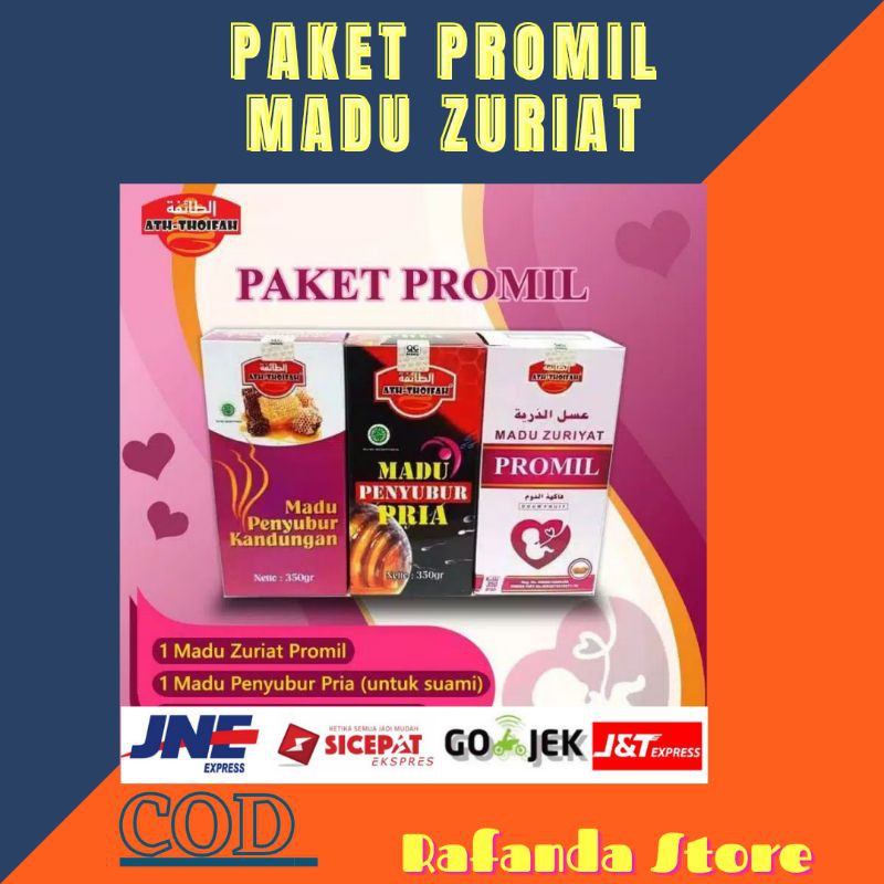 Paket Promil Ath Thoifah / Madu Zuriat / Madu Zuriyat / Madu Penyubur Pria / Madu Penyubur Kandungan