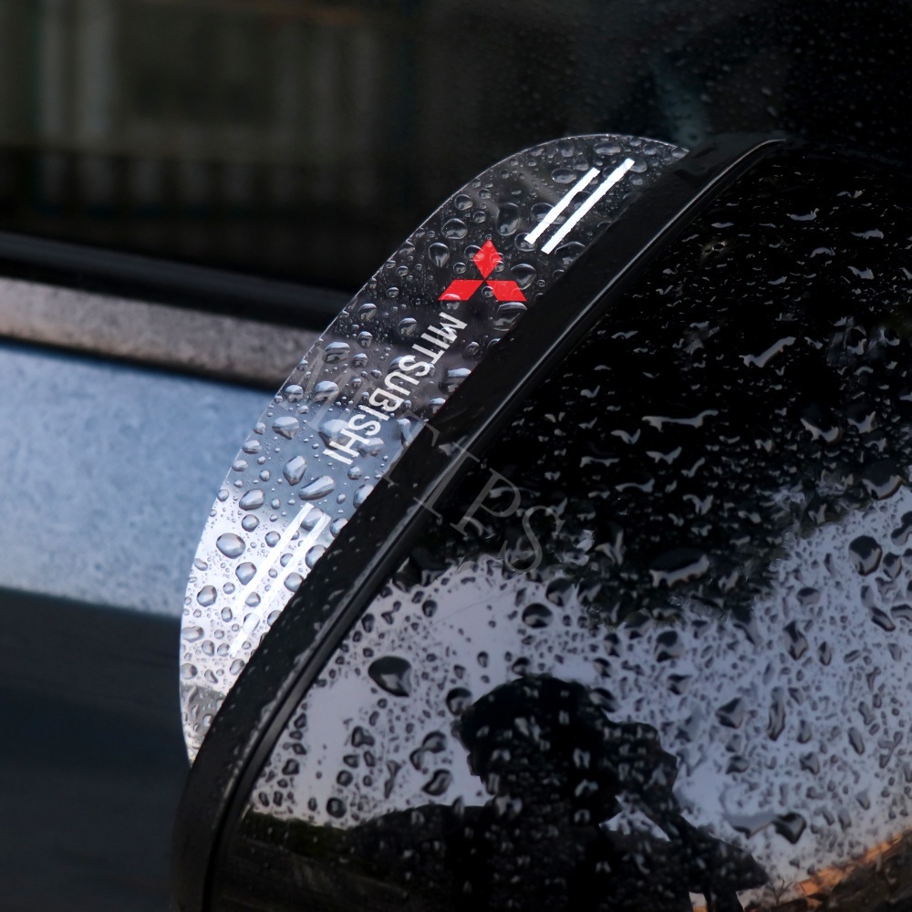 Mitsubishi 2Pcs Cover Pelindung Kaca Spion Mobil Bahan ABS Transparan Untuk Xpander Mirage Horse Lancer Pajero Outlander Attrage