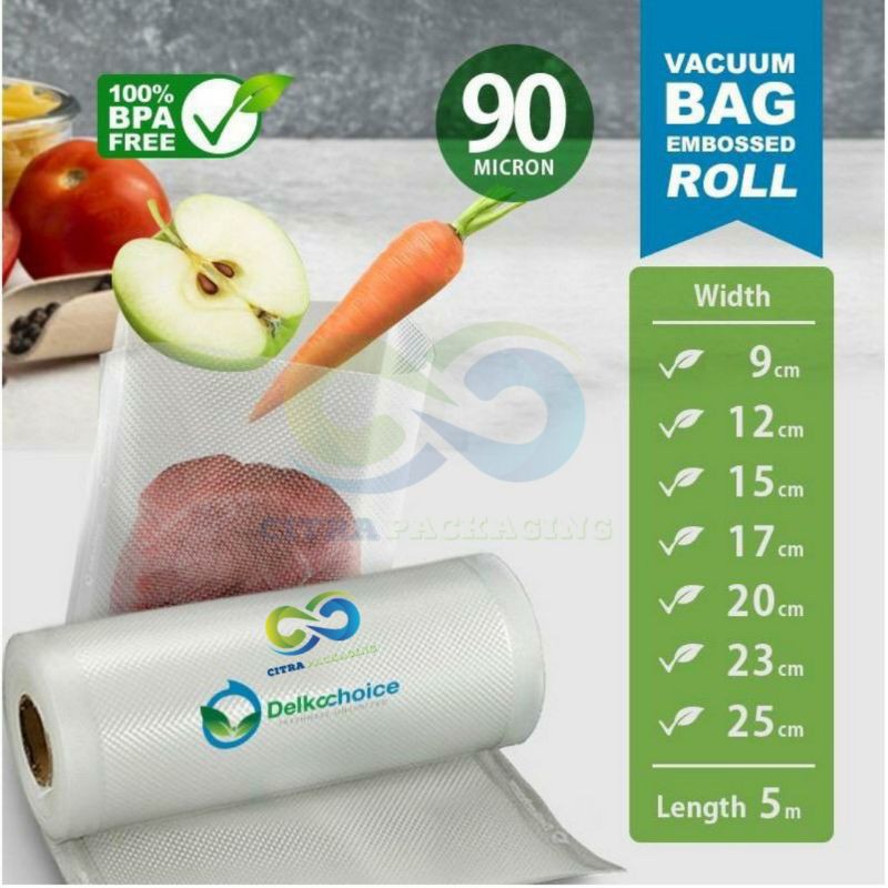 

PLASTIK VAKUM VACUUM VACUM EMBOSS EMBOSSED SEALER ROLL BAG