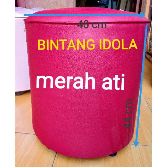 Sofa puff bulat warna