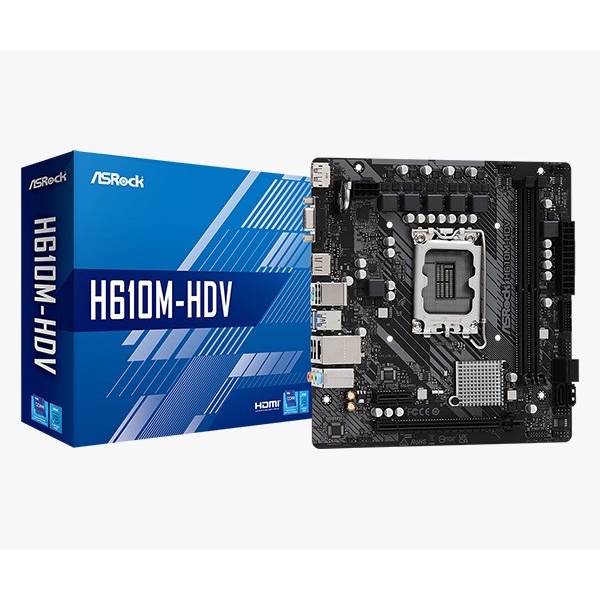 Asrock H610M-HDV Motherboard Intel Gen 12 Socket LGA 1700