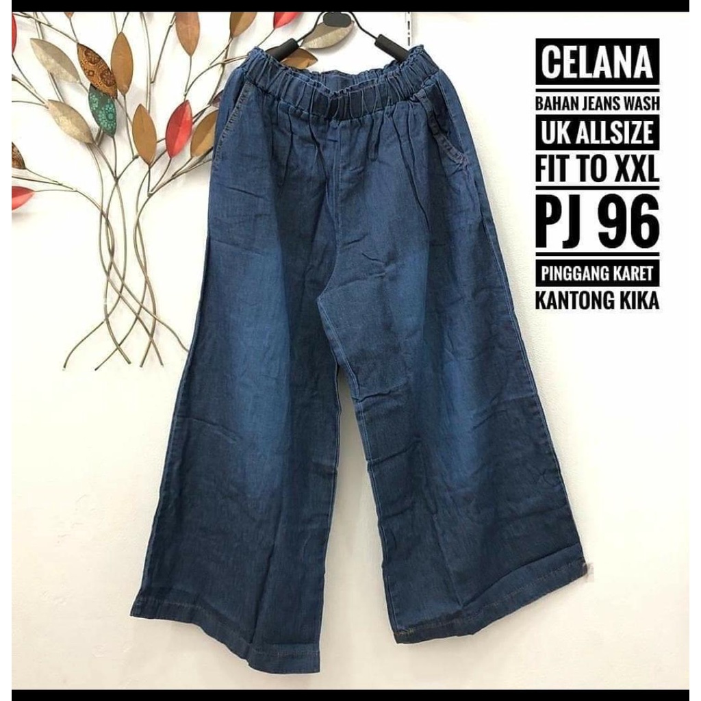 CELANA KULOT POLOS JUMBO - KUlOT POLOS WANITA JUMBO - kulot jeans wanita terbaru - kulot polos - cel