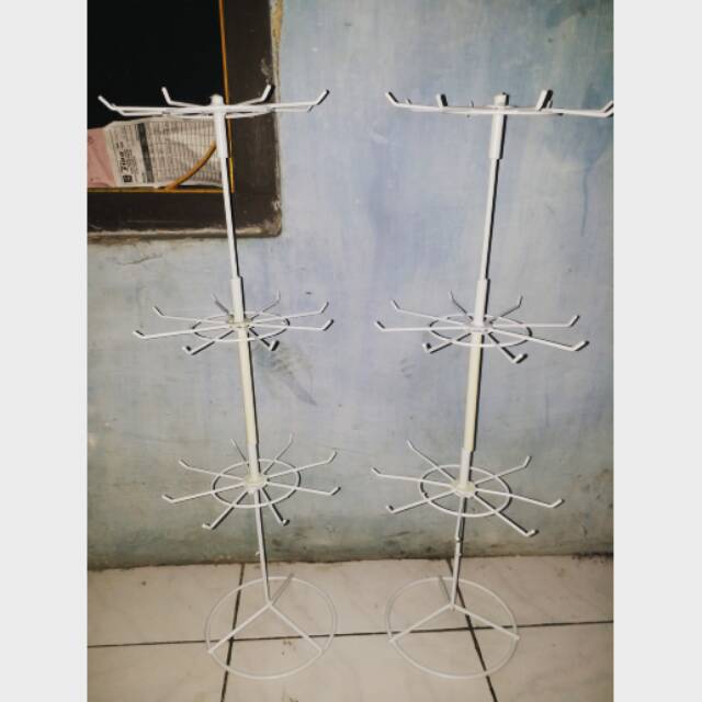 rak display matahari 3 susun rak putar aksesoris hp