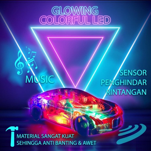 Mainan Anak Mobil Concept Racing LED Full Colour Music/Body Transparan BRO-1319