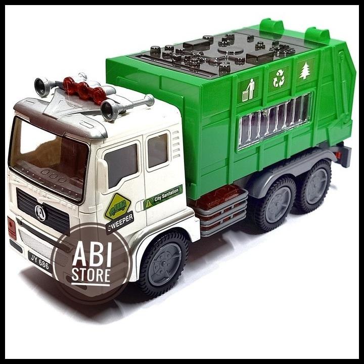 Mainan Mobil Truk Sampah | Garbage Truck Lampu Dan Musik