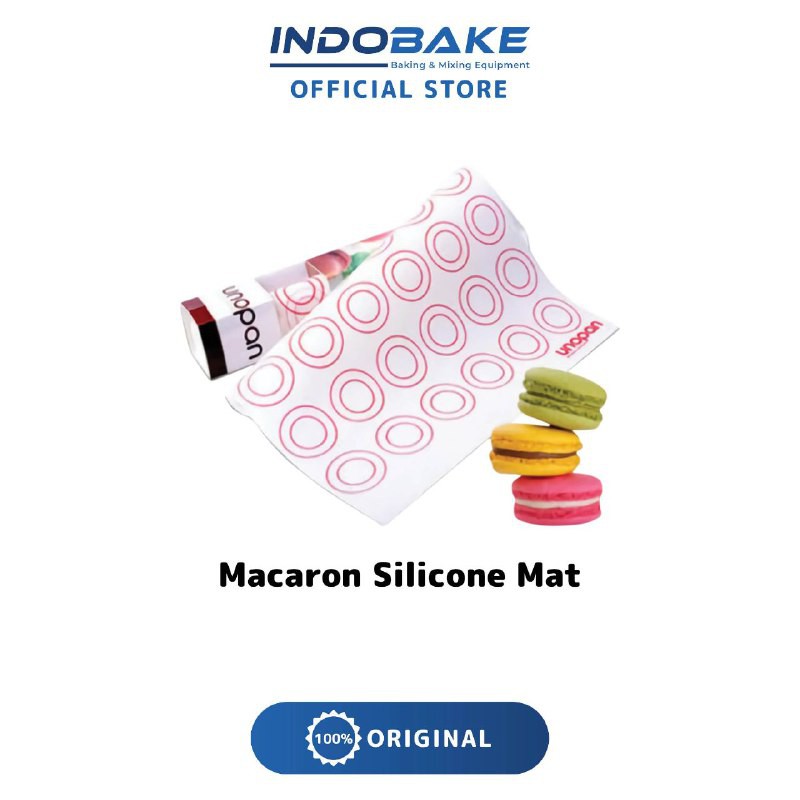 Unopan UN29103 -  Macaron Silicone Baking Mat / Alas Adonan Baking Mat Macaron Makaroni Cookies Biskuit Silikon Tebal