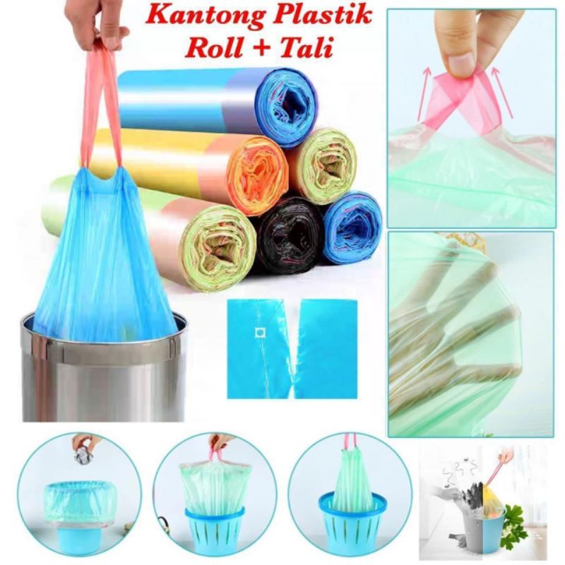 KANTONG PLASTIK ROLL + TALI - PLASTIK KANTONG SAMPAH