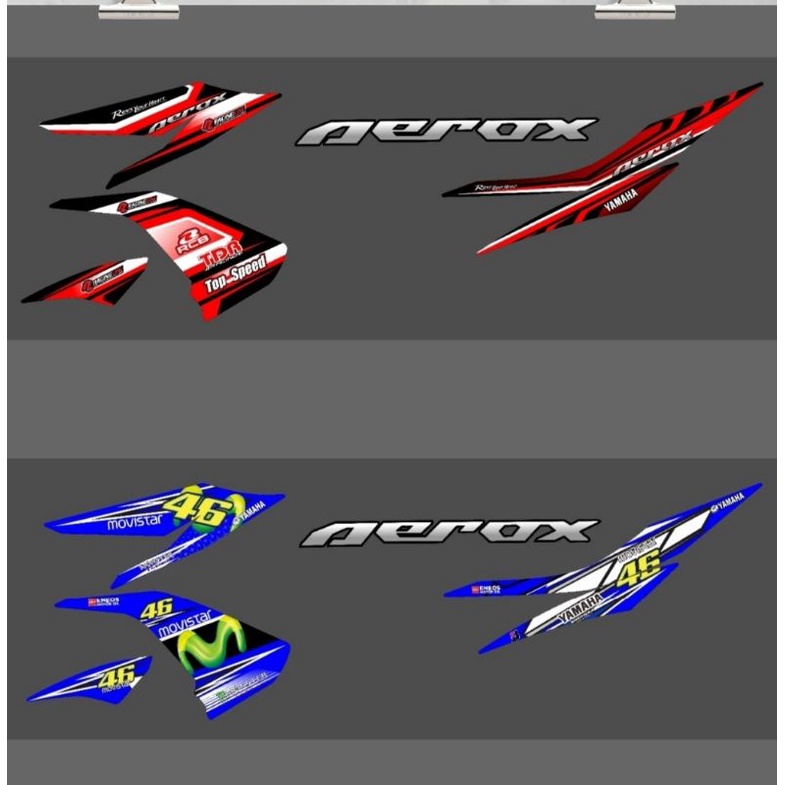 Striping Aerox 155 Variasi Yamaha Sticker Stiker Skotlet Lis Motor Lis Body Lis