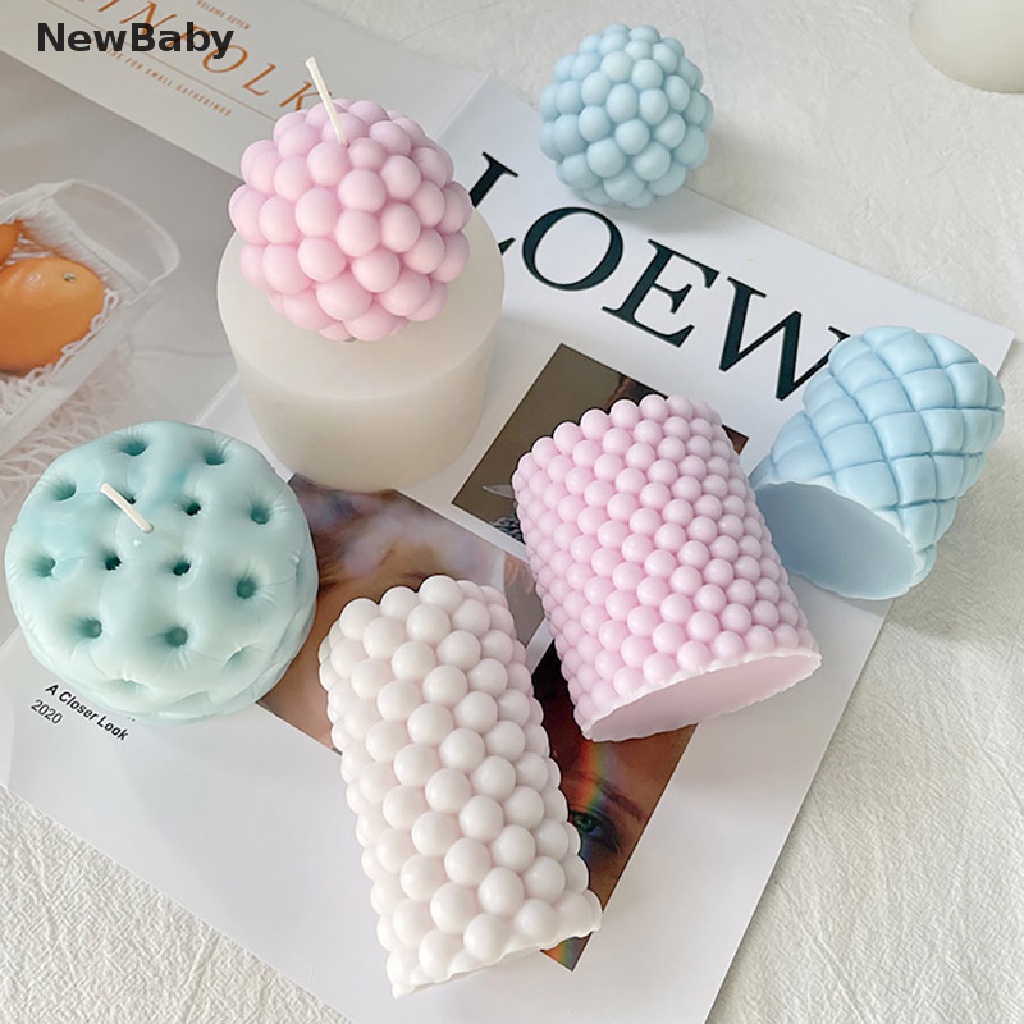 NewBaby Geometric Cylindrical Scented Candle Silicone Mold Atmosphere Decoration ID