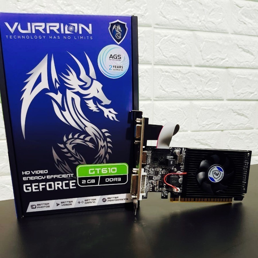 VGA VURION GT 610 2GB DDR3 64Bit GAMING ORI &amp; GARANSI RESMI