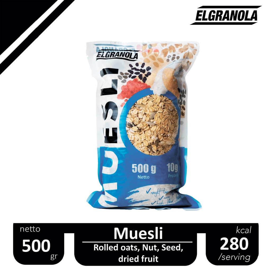 

Muesli 500 gr / Rolled Oats / Elgranola / Healthy