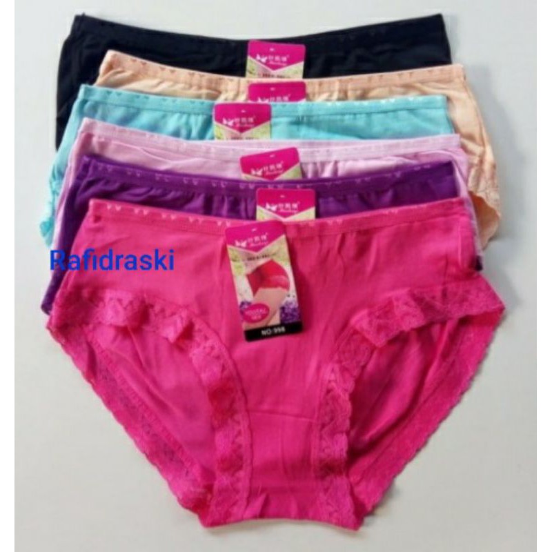 6 PCS CELANA DALAM WANITA RENDA BERKUALITAS/CANCUT/CELANA DALAM SEKSI