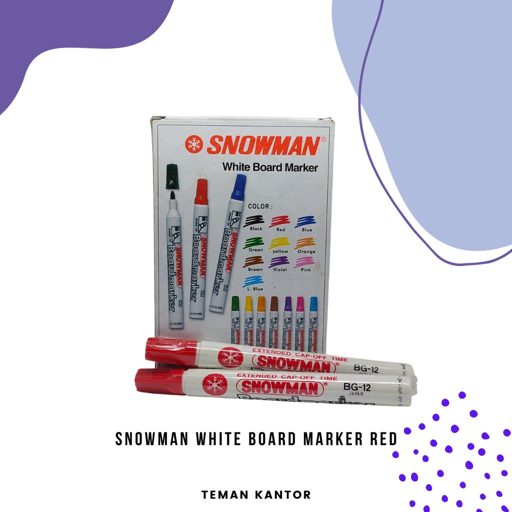 

Spidol Papan Tulis White Board Marker Whiteboard Snowman BG-12