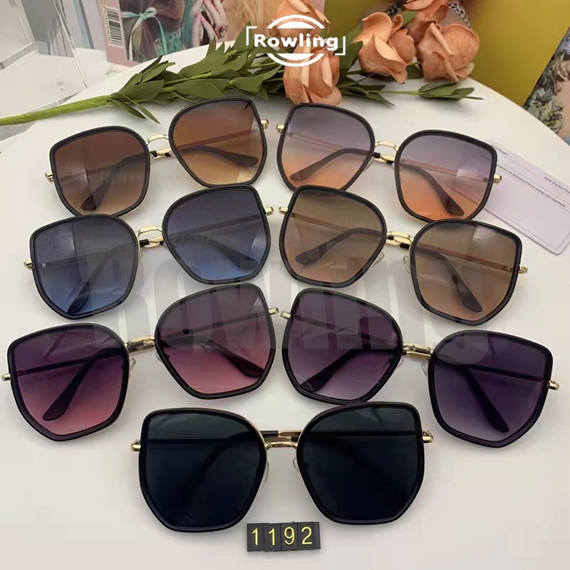 Rowling(ka-189)Kacamata Wanita Hitam  Anti Radiasi UV Fashion Sunglasses Eyewear Kacamata Fashion