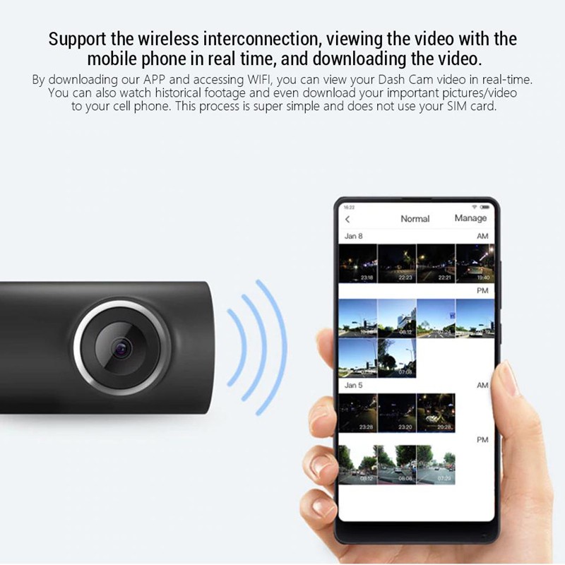 Kamera Mobil Xiaomi Smart Dash Cam Wifi DVR Car Voice Control yi 70MAI - TANPA MEMORY