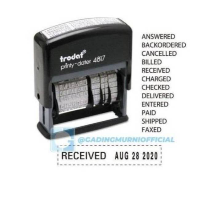 

Trodat Printy Dater Stempel Tanggal 4817
