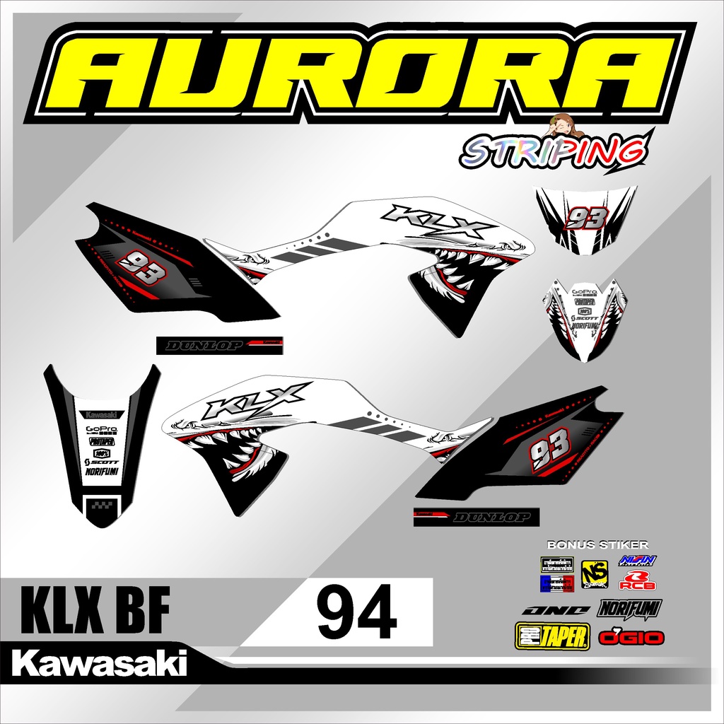 COD Sticker Striping Stiker Lis Variasi KLX 150 G/BF/SE DESAIN TERBARU TER LARIS TER KECE SUPERMOTO 