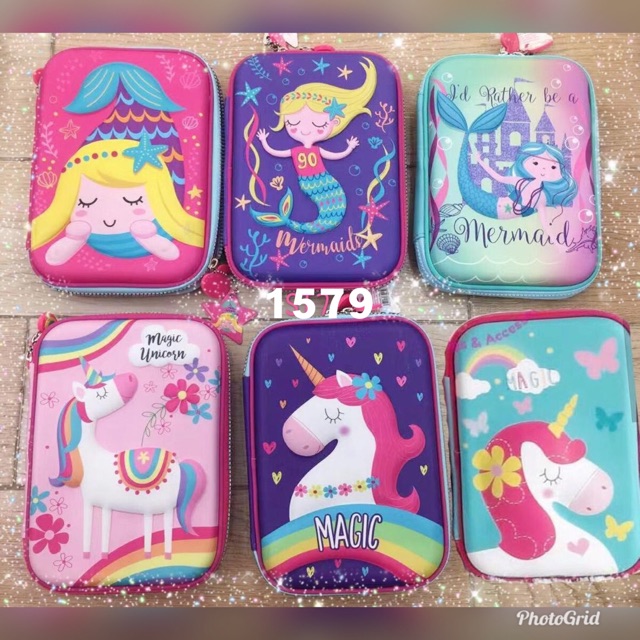 

promo!!! Kotak pensil / Pencil case unicorn dan duyung import