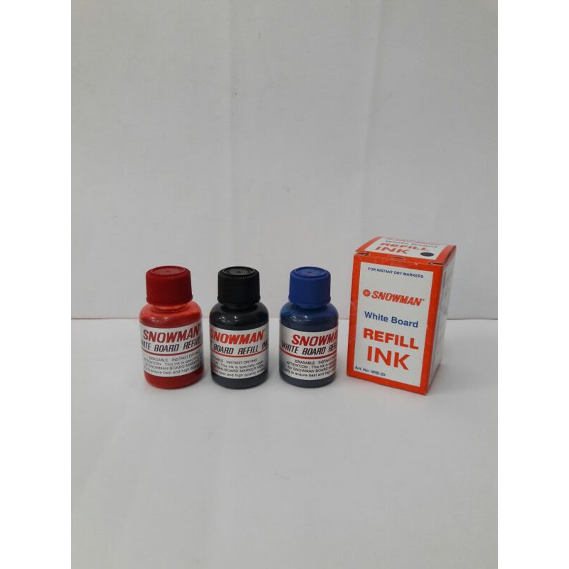 

Tinta Spidol Whiteboard Snowman WBI-20 / isi ulang / refill spidol papan tulis