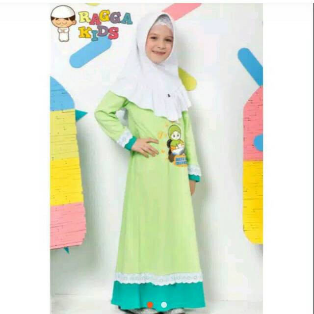  Raggakids  Baju gamis  anak perempuan kode Rg 24 usia 2 