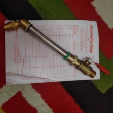 Nozzle steam bengkok dengan stick gagang panjang