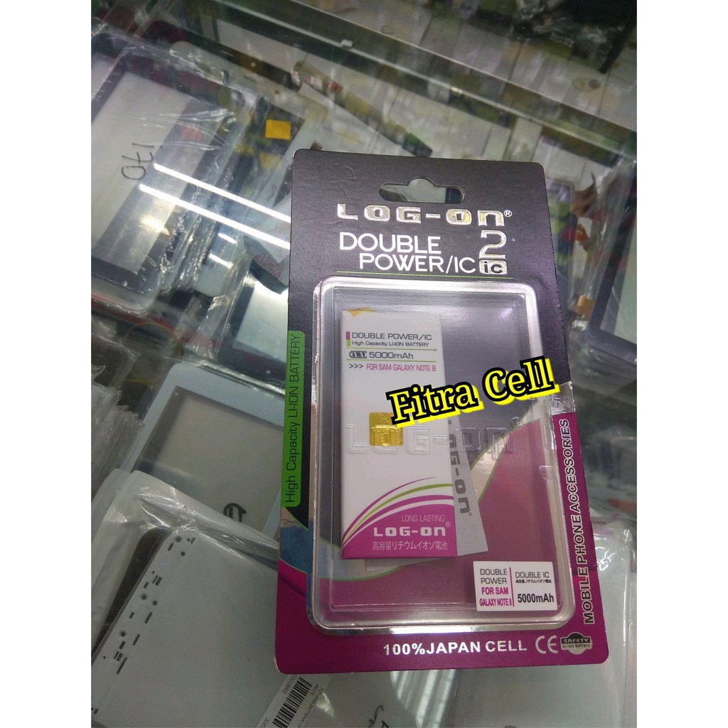 Log on Baterai Dobel Power Samsung Note 8 N950 N950F N950FD N9500 Batre Batrei Battery Double Power