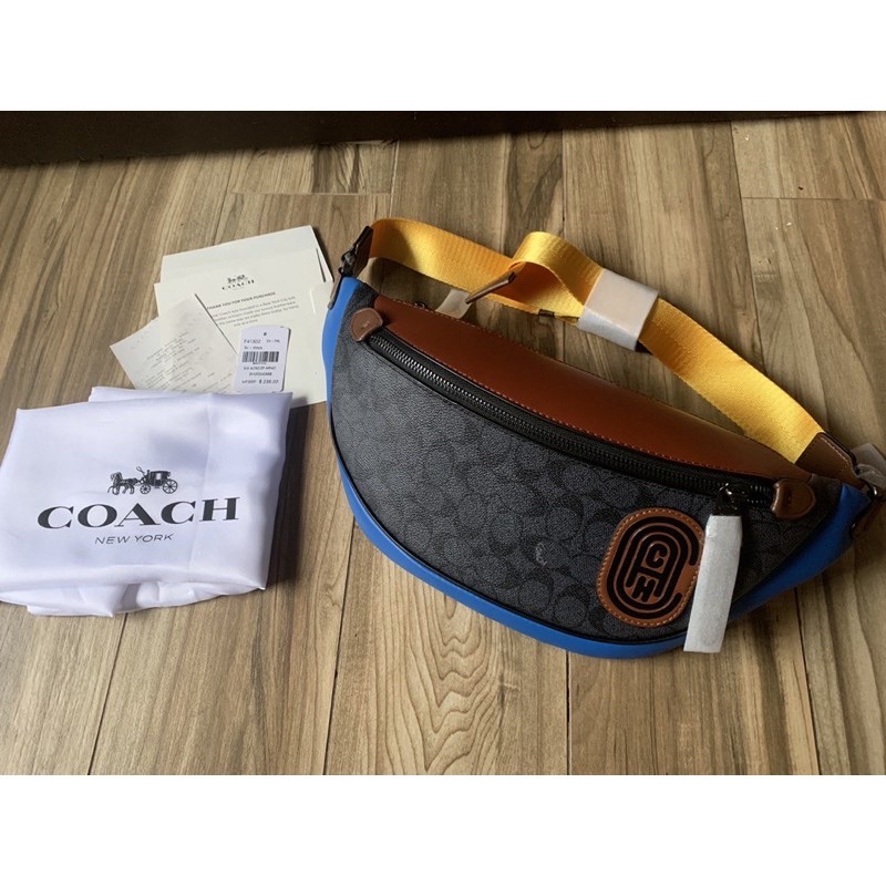 Coach Belt Bag In Colorblock Signature Canvas With Patch (962)