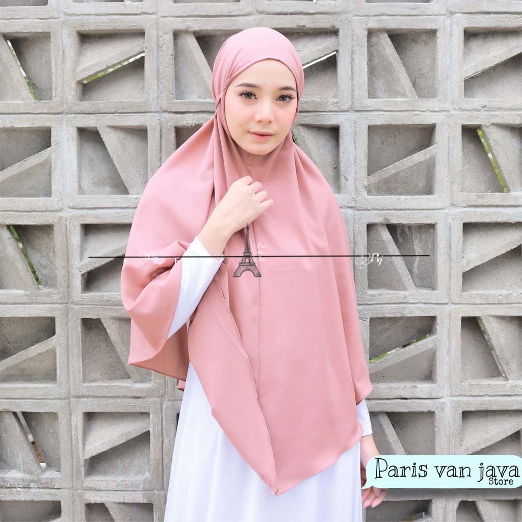 Hijab Bergo Maryam Tali Non Pad Moscrepe Jumbo(L) | Jilbab Bergo Maryam Premium | Kerudung Jumbo | Bergo Tali | Bergo Moscrepe