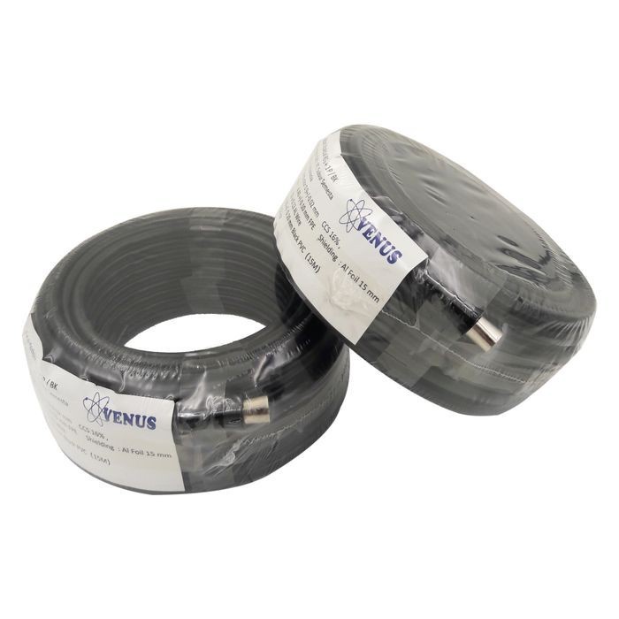 Venus Kabel Coaxial RG6+2F 15meter dan 20meter - venus 15m