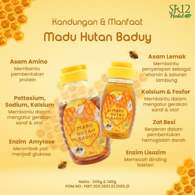 

MADU ASLI HUTAN BADUY LEBAH DESA SR12 HERBAL