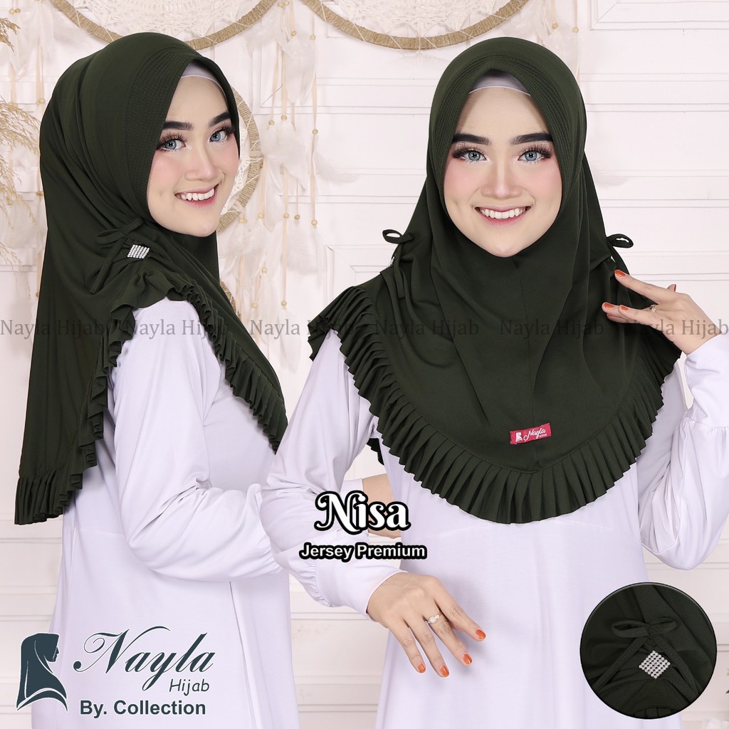 Jilbab Instan Model NISSA Hijab Jersey Model Bergo termurah dan terlaris Nayla Hijab