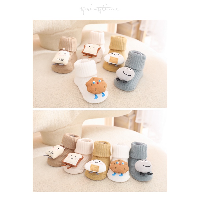 Kaos Kaki antislip boneka 3D makanan