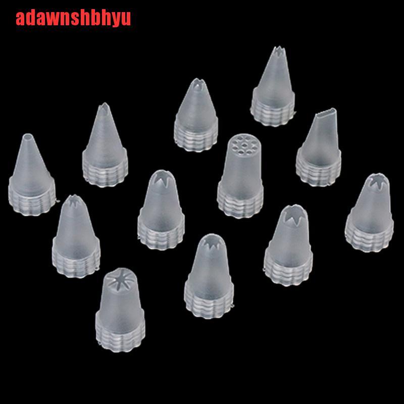 12 Pcs / Set Nozzle Icing Piping Cream Bahan Plastik