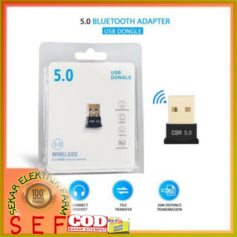 USB Mini Bluetooth CSR 5.0 USB Dongle Wireless device Eksternal V5.0 Adapter Transmitter Mouse Comp