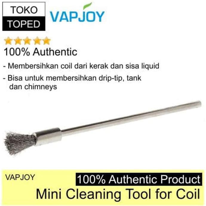 BARANG BARU AUTHENTIC VAPJOY MINI CLEANING BRUSH TOOL FOR COIL | SIKAT KAWAT RDA