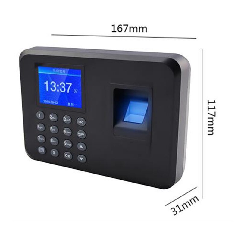 Mesin Absensi Fingerprint Time Card Attendace - H1 - Black