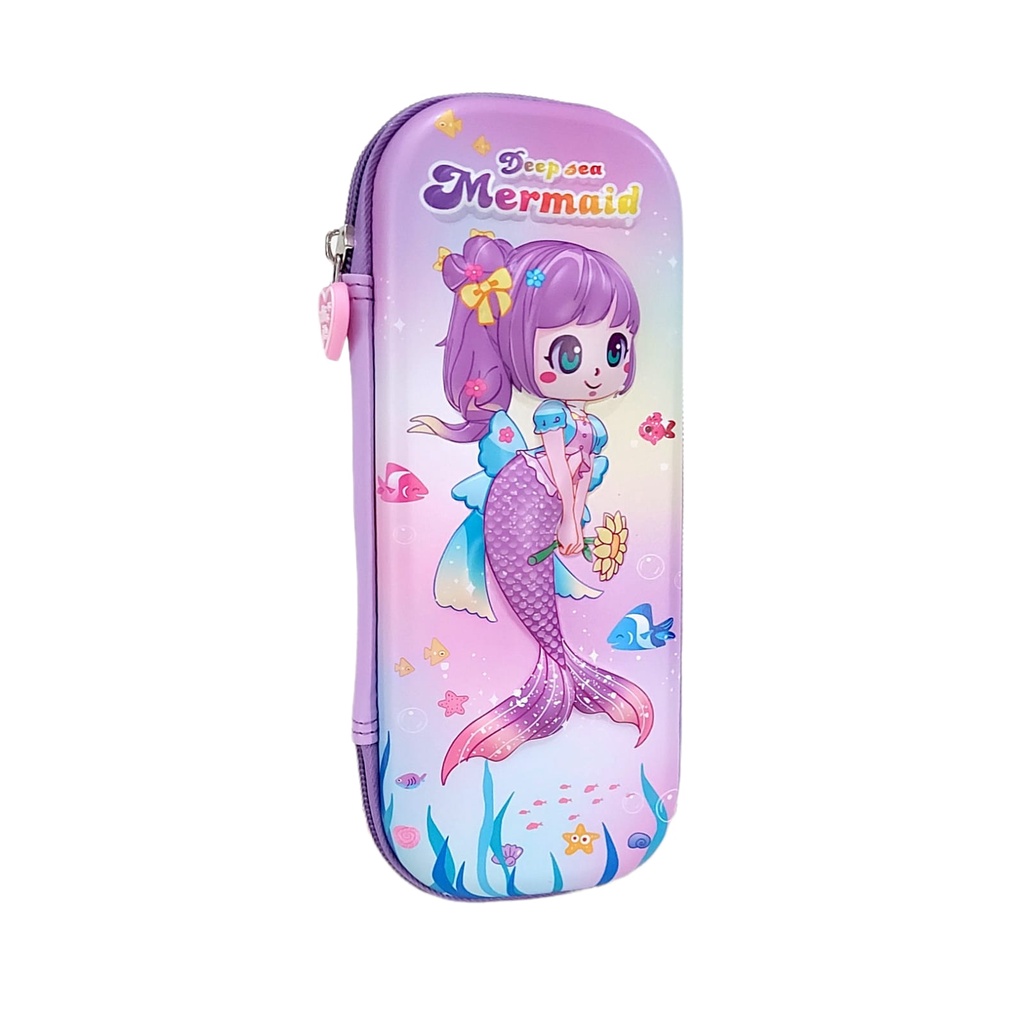 

BLINGBERRY Kotak Pensil 3D Mermaid Tempat pensil 3D anak Motif Mermaid dosgrip anak ultah kado anak perempuan