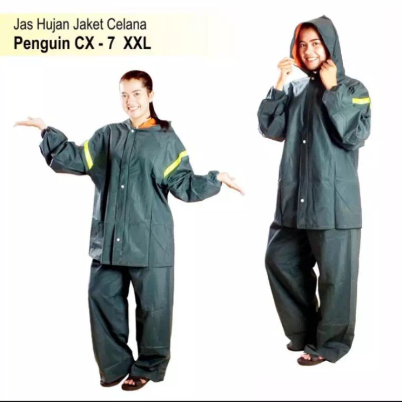 JAS HUJAN PINGUIN'S CX-7 XXL DEWASA / JAS HUJAN PRIAN WANITA JUMBO