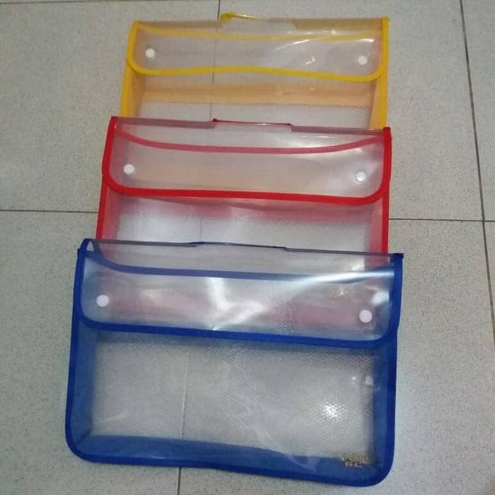 

Map Plastik Kancing Folio / Zipper Bag Kancing
