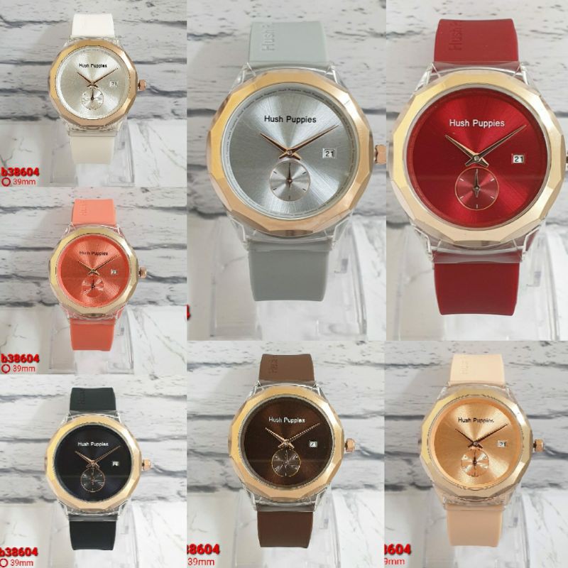 jam tangan wanita Hush Puppies model sport talu rubber detik bawah