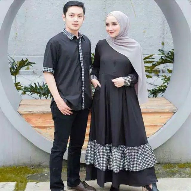 Gamis Couple Iranada / gamis couple pasangan / baju couple kondangan suami istri / couple muslim