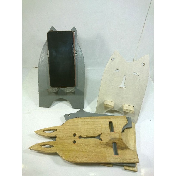 dudukan hp kayu karakter