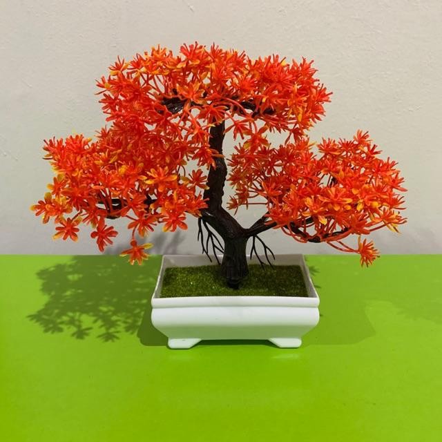 COD Pajangan pot Pohon Bunga bonsai import Plastik Plum / Tanaman Hias platik ornamen pajangan dekorasi rumah