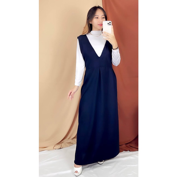 Tq88indonesia Fashion Dress Maxi Terbaru / KEEVA MIDI DRESS Panjang / Outer Wanita / Ootd Kekinian / Outfit Kekinian / Ootd