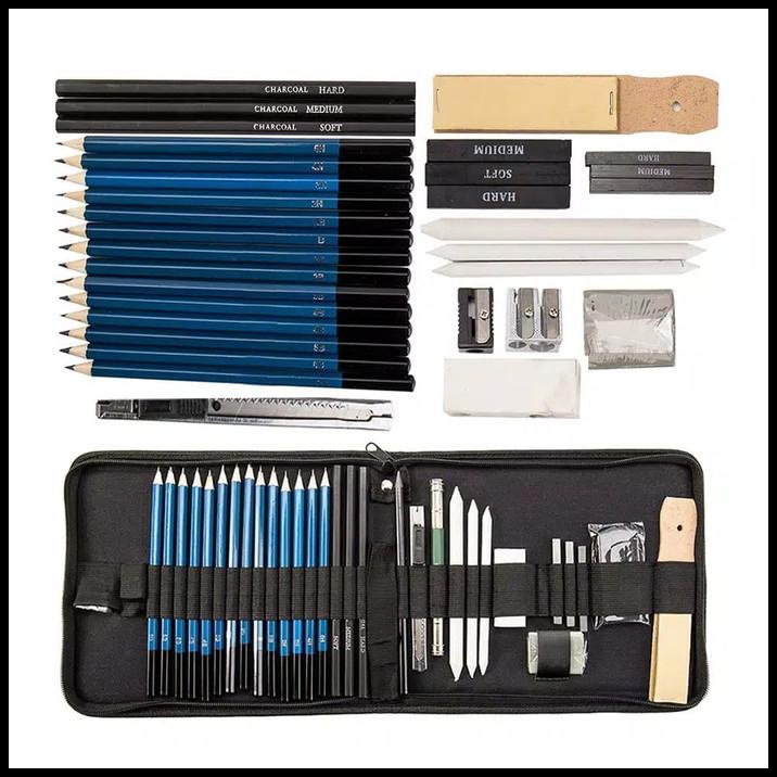 

Sketching 40 Pcs Pencil Set Drawing Kit Tools Pensil Gambar Sketsa Art
