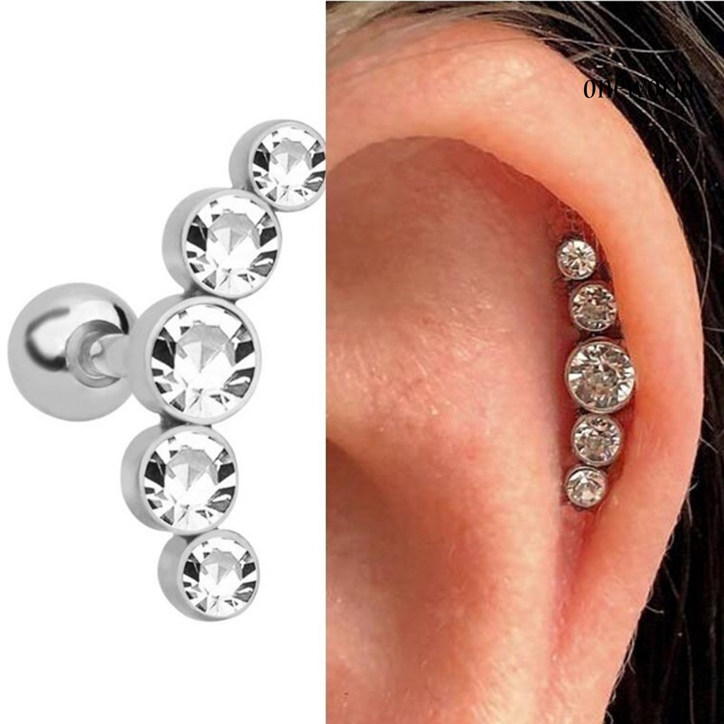 OW# 1Pc Women Stainless Steel Cartilage Helix Tragus Ear Stud Piercing Earring Gift