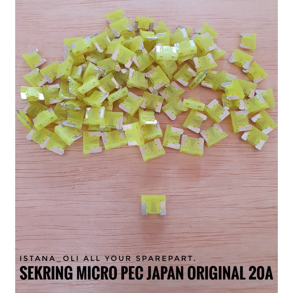 Sekring Fuse Buntung 20 A Ampere PEC Japan Original Mobil Motor A16