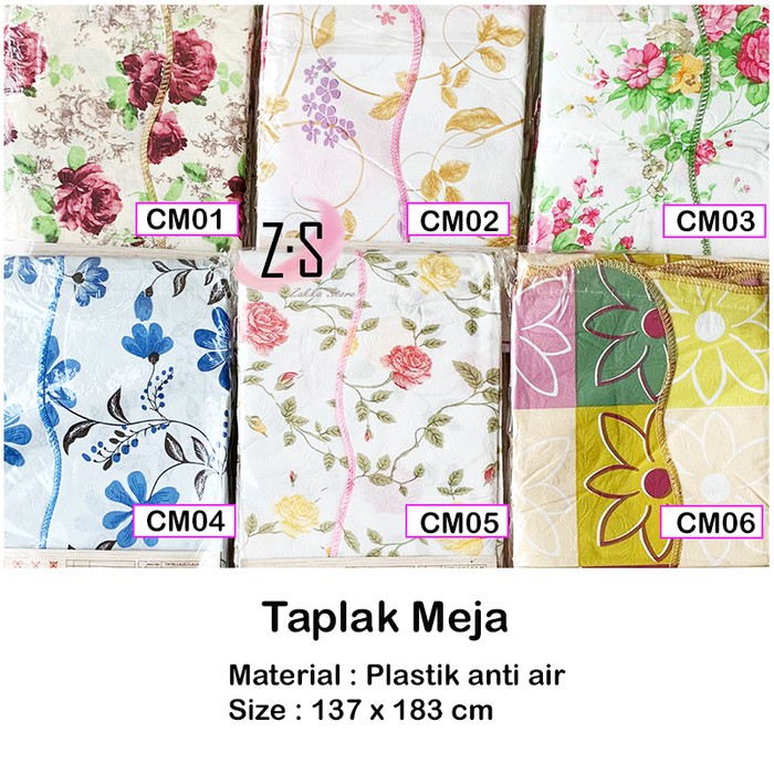 Taplak Meja Makan Keluarga Motif Cantik Anti Air Taplak Makan Meja Anti Air ukuran lebih besar lebih tebal 180 cm